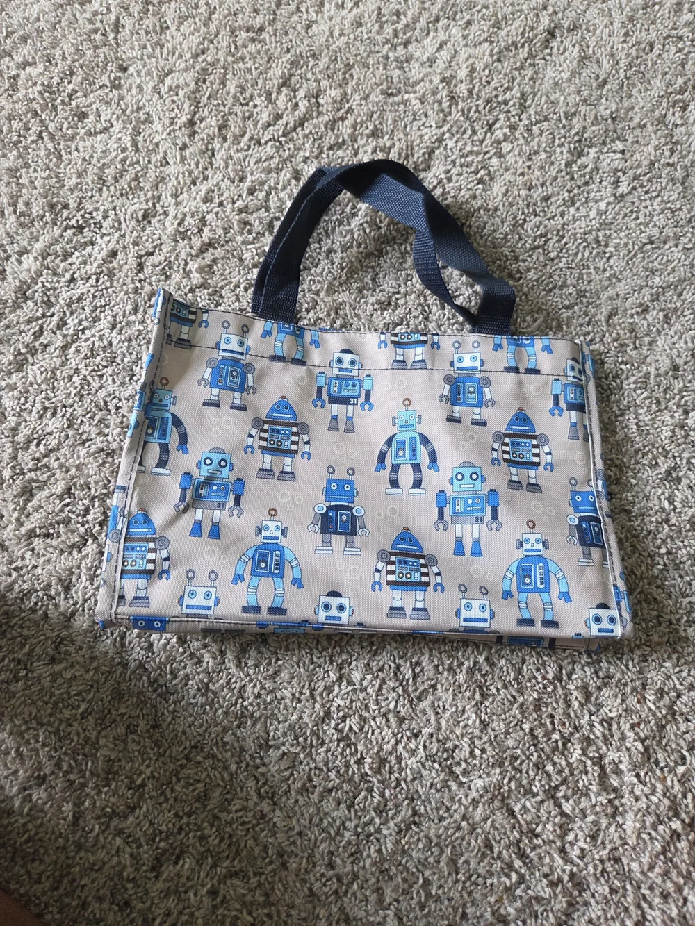 THIRTY-ONE Blue Robot Print Tote Bag